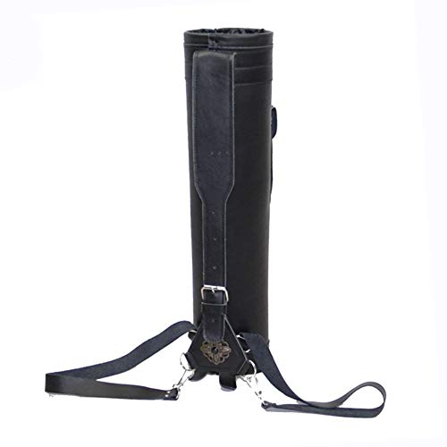 Dostyle Pure Handmade Traditional Archery Shoulder Back Quiver Bow Genuine Leather Arrow Holder Mongolian Striker's Quiver Bag Pure Leather Sewing for Hunting Target