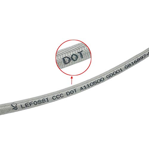 2400mm 240cm Motorcycle Reinforced Hydraulic Brake Oil Hose Line Pipe Fitting Stainless Steel Braided Cable For Motorcycle Pit Dirt Bike Enduro Motocross Street Bikes Sport Bikes ...