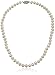 Sterling Silver White Freshwater Cultured A Quality Pearl Necklace (7.5-8mm), 18