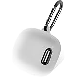 Geiomoo Silicone Case For Anker Soundcore Liberty 5 Earbuds – Includes Carabiner (Black)