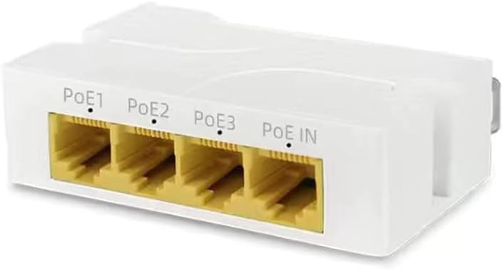 Nvanvmm 4Port Gigabit PoE Extender Repeater 1000M 1 to 3 IEEE802.3Af/At