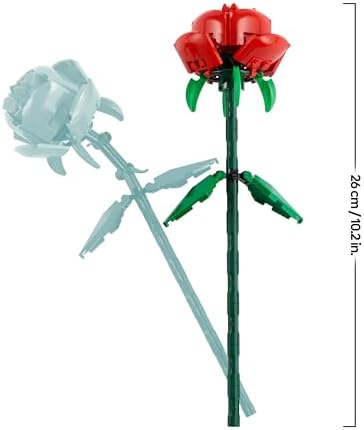 Botanicals Rosen - Kunstblumen Set - Geschenk zum Muttertag - Schreibtischdeko oder Blumendeko - Modellbau für Frauen und Männer - 40460