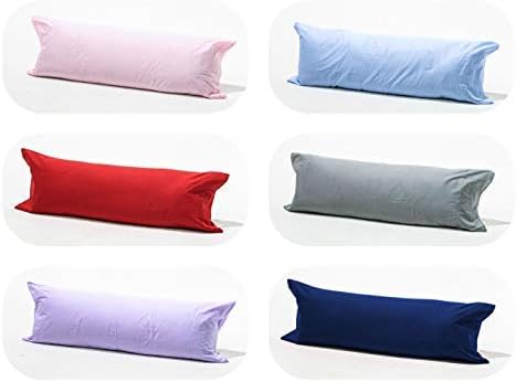 Large Size BOLSTER PILLOW CASES Only For Multiple Uses - 4 Sizes & 20 Colors Choice - Pregnancy Pillow case/Nursing Pillow/Maternity Pillow (Navy Blue - DOUBLE 4.6 Feet 54")