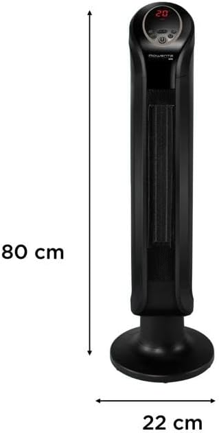 Intense Comfort Hot Termoventilatore ceramico, Termoventilatore personale, Tecnologia Smart, 3 modalità di potenza, Modalità eco, Termoventilatore silenzioso, nero, 90° SO9420F0