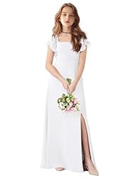 TAISHAN Junior Bridesmaid Dress for Wedding Ruffle