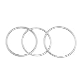 Besteel Stainless Steel 3pcs Knuckle Midi Ring Set Plain Cute Band 3 Color