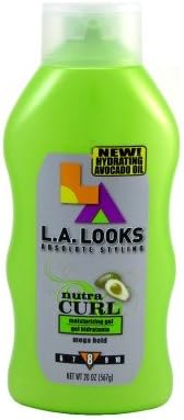 La Looks Gel #8 Nutra Curl Mega Hold 20 oz. (3-Pack) with Free Nail File