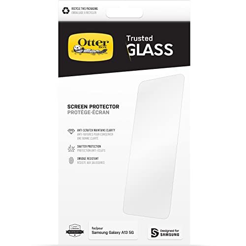 OtterBox TRUSTED GLASS Screen Protector for Samsung Galaxy A13 5G & A04S - CLEA…