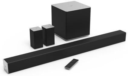 soundbar with wireless subwoofer and rear speakers