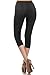 Leggings Depot High Waisted Capri Leggings - Soft & Slim - 37+ Colors (Black, One Size)