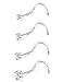 Jstyle 20G 4-8 Pcs Stainless Steel Nose Rings Studs Screw Piercing Body Jewelry 1.5mm 2mm 2.5mm 3mm