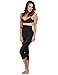 Delfin Spa Women's Body Slimming High Waist Shapewear Capris, BLACK, Large