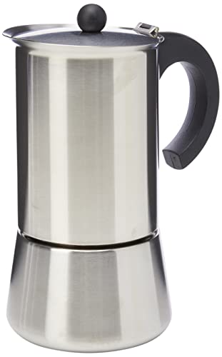 Ibili 611312 Cafetière Express Indubasic 12 Tasses Inox 18/10, Marron