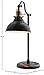 Amazon Brand – Stone & Beam Walters Vintage Task Table Desk Lamp With LED Light Bulb - 7.6 x 10 x 19.9 Inches, Black