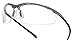 Bollé Safety 253-CM-40049 Contour Safety Eyewear with Silver Metal TPE Semi Rimless Frame and Clear Lens Pair
