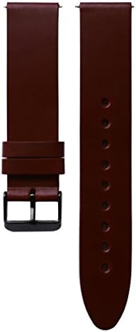 Red Brown Minimalist Design Handmade Italian Leather Premium Quality 20mm Watch Band - Brown Strap/Black Buckle