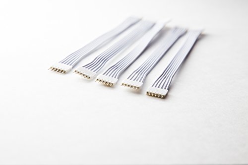 150mm/6 Inch 6-Pin LED Strip Light Extension Cable – Philips Hue LightStrip Plus Compatible (6 inch/150mm – 5 Pack, White)