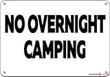 Eletina warning plaque No Overnight Camping