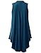 URBANCLEO Womens Mock Neck Sleeveless eLong Tunic Top Shirt TEAL 3XLARGE