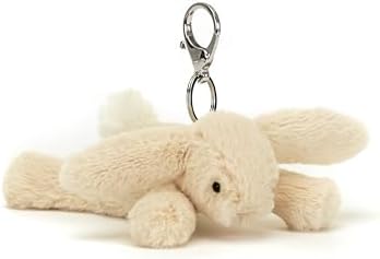 Amazon.com: Jellycat Smudge Bear Bag Charm, 3 inches - Teddy Bear