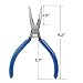 Whizzotech Bent Long Nose Pliers Chromium Vanadium Steel Curved 45 Degree 5 Inch