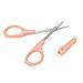 Eyebrow Scissors by AUMELO - 2PCS Stainless Steel Scissors for Eyelash Extensions Eyebrow Scissors with Protective Cap - 4 Inches