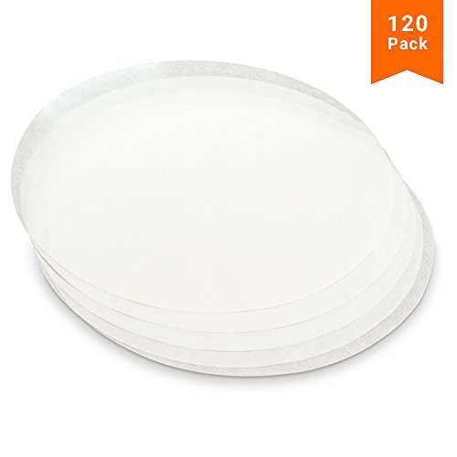 KooK Round Parchment Paper in Resealable Packaging, White (120, 8 inch)