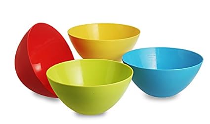 All Time Plastic Mixing Bowl Set, 800ml, Set of 4, Multicolour