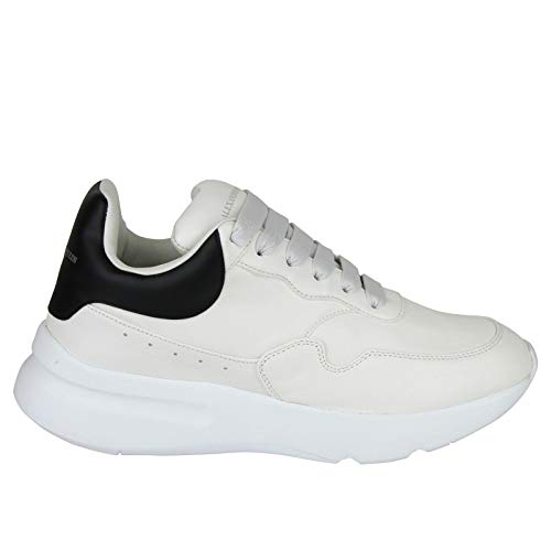 Alexander McQueen Men's Ivory/White/Black Leather Platform Sneakers 505033 9160 (IT 40 / US 6.5)