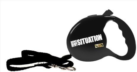 MTV's Jersey Shore Retractable Dog Leash, Check Out My Situation, Black