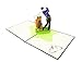 WOWPAPERART Golf - 3D Pop Up Greeting Card for All Occasions - Love, Birthday, Retirement, Congratulations, Thank You, Get Well, Fathers, Mothers Day- Fold Flat, Envelope Included (Golf Player)
