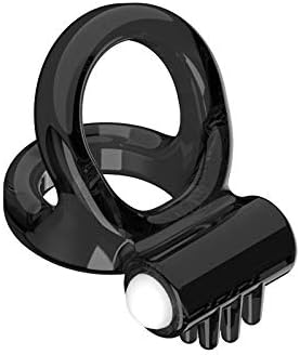 ledogo Silicone Black Vibration Lock Type Double Ring clamp delay Ring