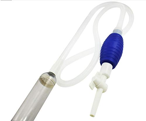 AquLife Aquarium Gravel and Sand Cleaner Vacuum Siphon Hand Pump Water Changer Drainer for Fish Tank with Water Flow Controller 6.5 Feet Long