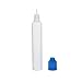 JIUZHU 20 Pieces 30ML LDPE Squeezable Plastic Dropper Bottle Bulk with Childproof Cap and Thin Tip (10 Colors)