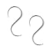 Ruifan 1Pair 316L Surgical Steel S-Shape Spiral Snail Taper Ear Stretcher Expander 14G Gauges Plug Ear Stretching Kit