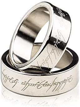 MOMOMAGE Silver Magnetic Engraved PK Ring Magic Tricks for Magician Lettering Magnetic PK Ring Stage Magic Accessories Gimmick Props (19 mm)