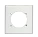 Leviton 80530-W 2-Gang Flush Mount 2.465-Inch Diameter, Device Receptacle Wallplate, Device Mount, Midway Size, White primary
