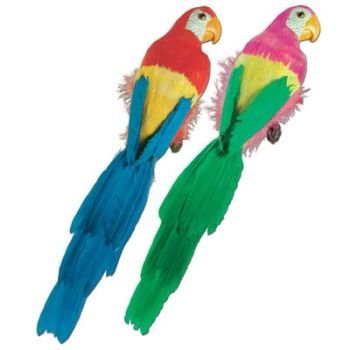 Beistle 50179-20 feathered parrots, 20-inch
