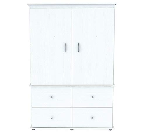 Inval America Laricina-White Armoire/ Audio/Video Combo