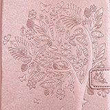 iPad Mini 2 Mini 3 Case, LittleMax(TM) Lightweight PU Leather Flip Stand Embossed Cat & Tree Case Smart Cover with Auto Wake/Sleep for Apple iPad Mini 3/2/1 [One Free Stylus Pen]-#2 Rosegold