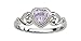 Sterling Silver June CZ Simulated Birthstone Baby Ring with Heart
