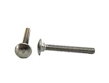 Stainless 1/4-20 x 2" Carriage Bolt (3/4" to 5" Lengths Available in Listing), 18-8 Stainless Steel,50 Pieces (1/4-20x2)