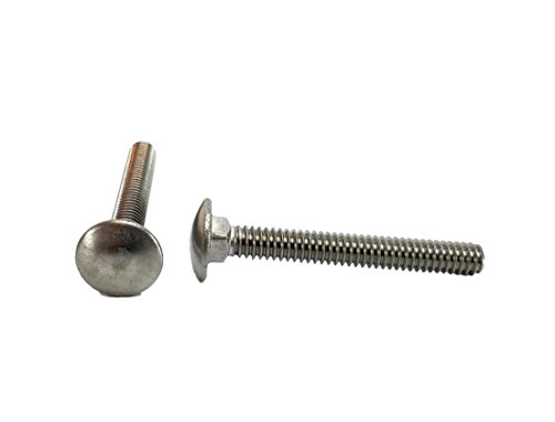 Stainless 1/4-20 x 2" Carriage Bolt (3/4" to 5" Lengths Available in Listing), 18-8 Stainless Steel,50 Pieces (1/4-20x2)