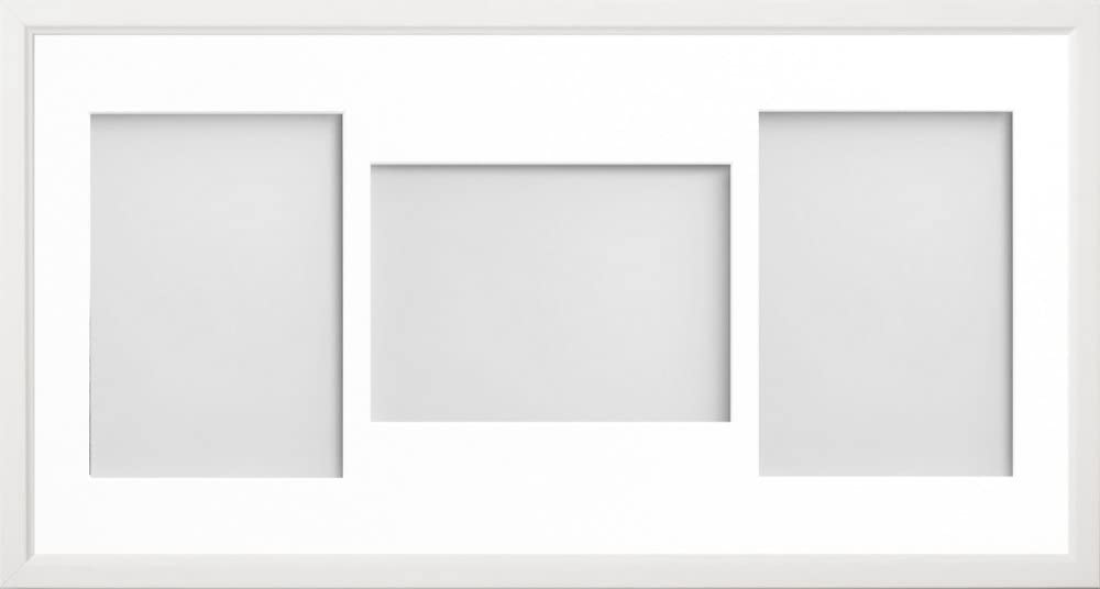Frame Company Drayton Multi Aperture Photo Frame, White, 20x10 for 7x5 inch (x3 PLP)