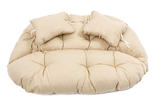 di volio Hängesessel FOGGIO Hängekorb Gartenschaukel für Garten und Terasse inkl. Kissen + Fleecedecke – Bild 7