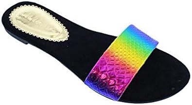 rainbow holographic sandals