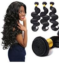 YUSHUO Beauty Best Quality Brazilian Virgin Remy Real Human Hair Extension Body Wave,Mixed Length(8"~30"),6A Grade(Natural Color 50g/pc) (18 20 22)