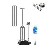 Handheld Milk Frother, ZCOONE Electric Drink Mixer Battery Operated Milk Foamer For Coffee, Latte, Cappuccino, Hot Chocolate with 2 Stainless Steel Whisks