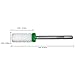 Pana Professional USA Ceramic White Small Barrel Bit Nail Drill (Grit: Coarse) 3/32