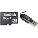 Sandisk 16GB 16G Micro SDHC Class 4 TF Memory Card with Micro SD Card Reader - Bulk Packed